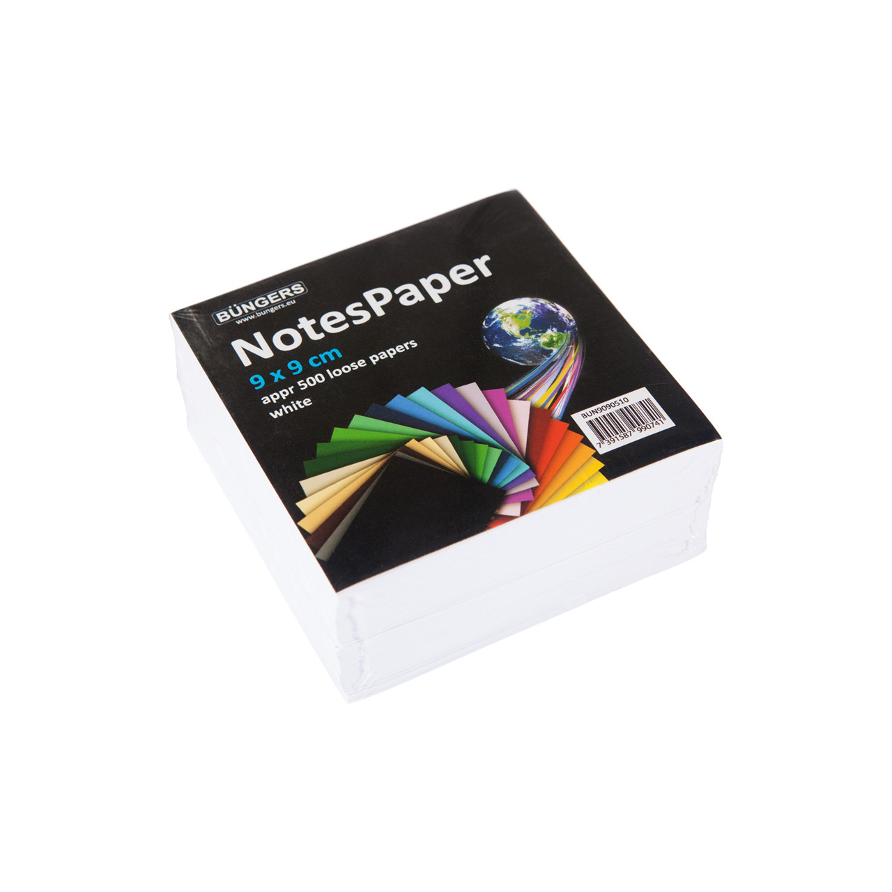 10 stk. Skrivepapir til notesblokk, Büngers Memo box refill ulimet 9x9cm hvid - Køb minimum 10 stk.