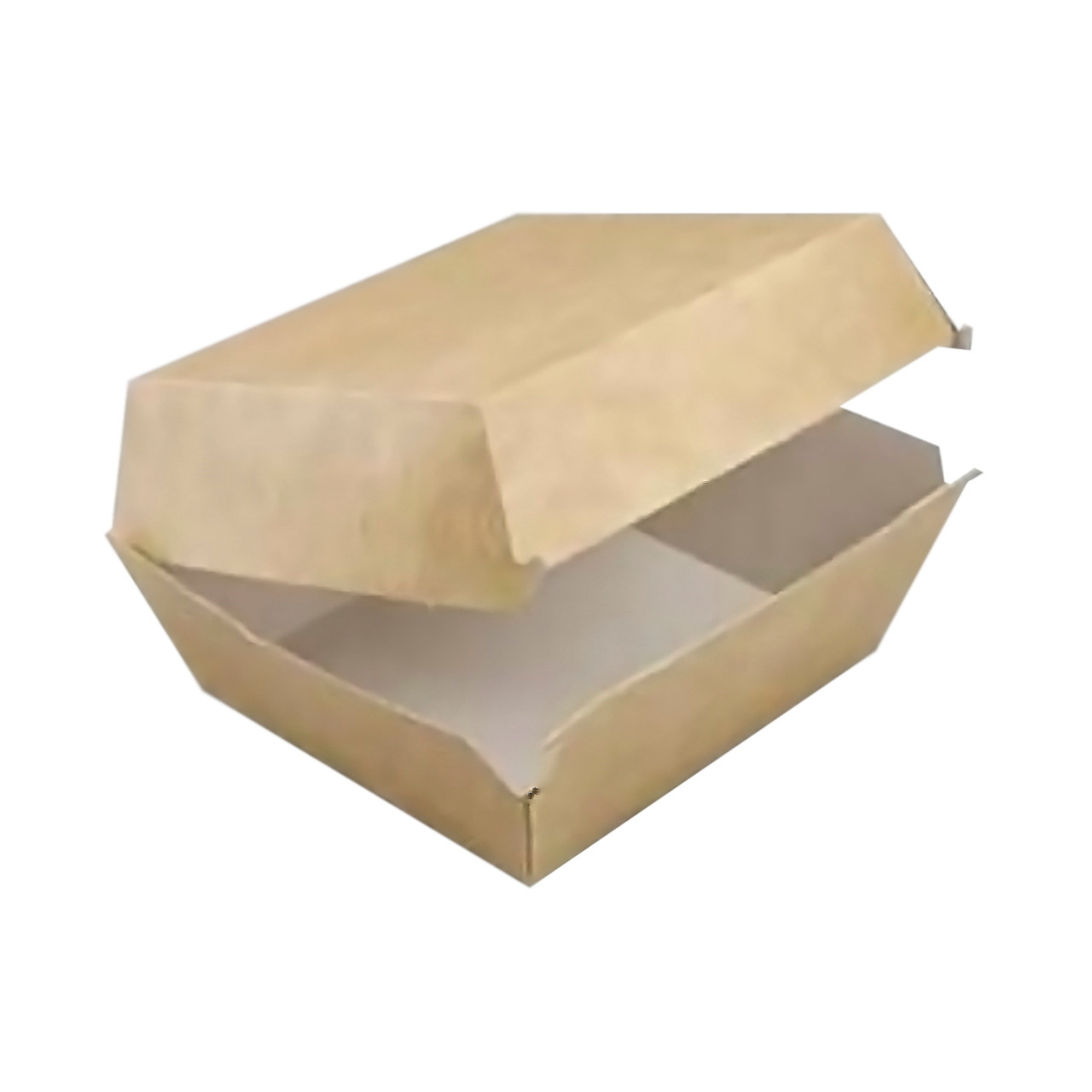 Burgeræske 120 x 120 x 80 mm - brun/hvid karton - 240 stk.