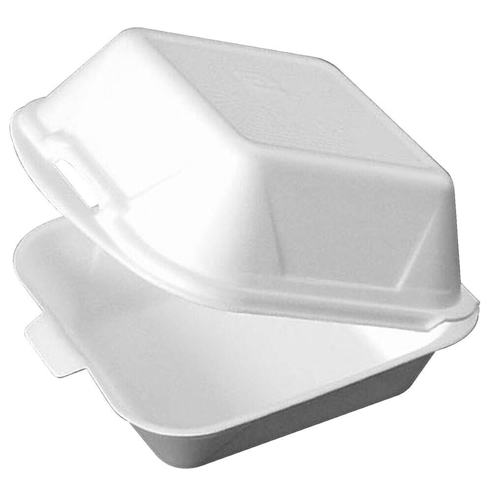 Burgerboks, hvid, XPS, stor, 15,50x15,50x - 500 stk