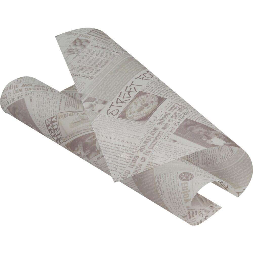 Burgerpapir, bleget greaseproof papir, - 500 stk