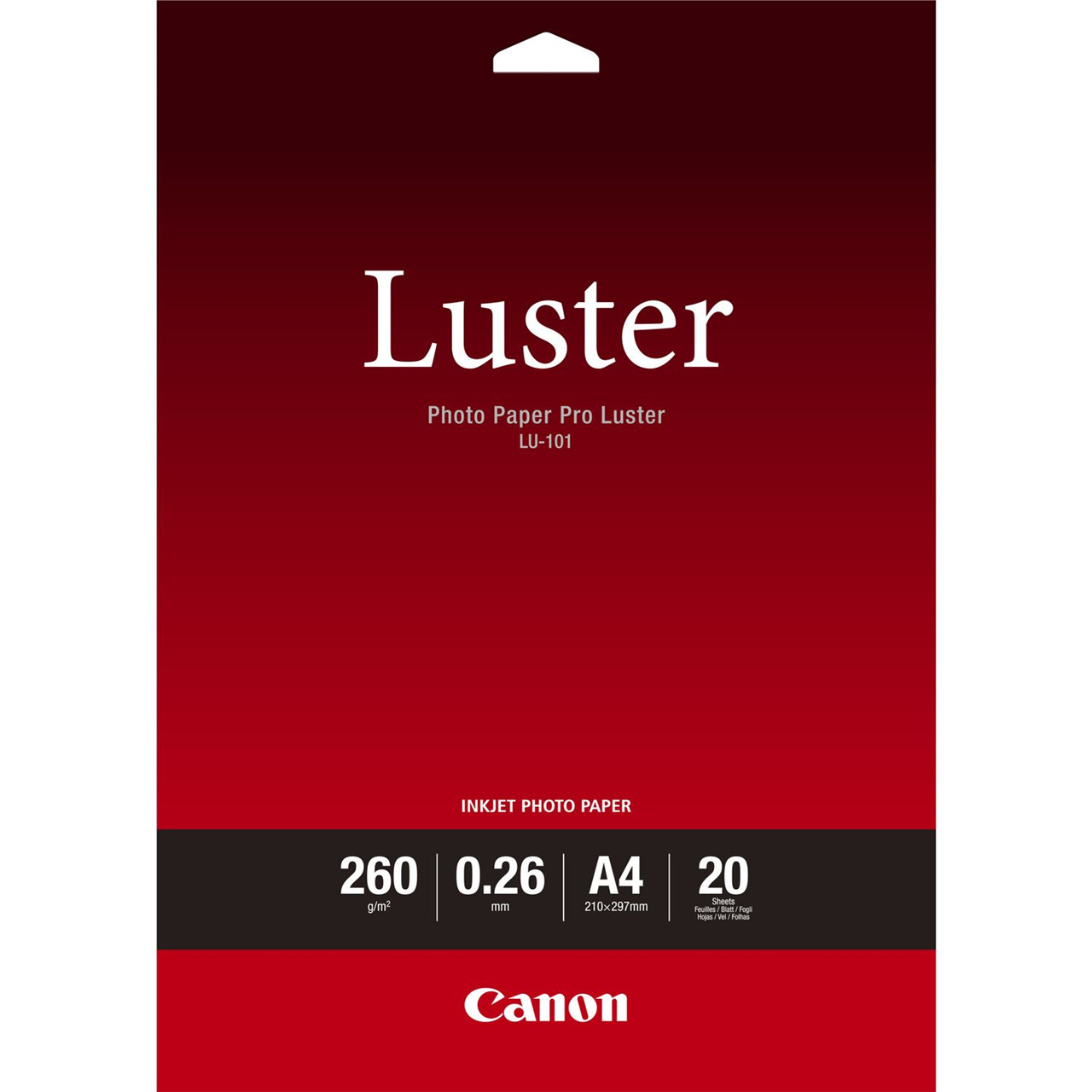 Fotopapir - Canon Pro Luster - A4 - 260 g/m² - 20 ark