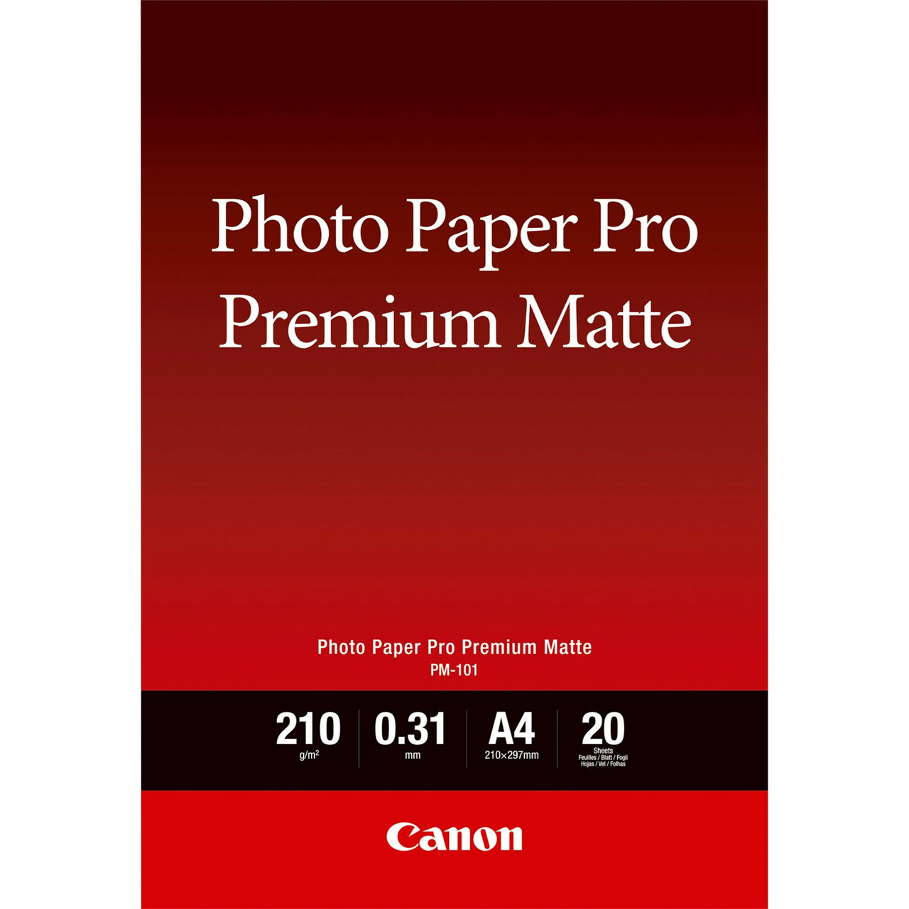 Photo Paper Canon - A4 PM-101 Premium Mat - 20 ark