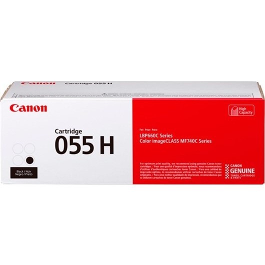 Toner - Canon 055H BK - Sort - 7.600 sider