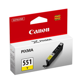 Canon CLI-551, Blækpatron, Gul, 7 ml