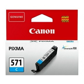 Canon CLI-571, Blækpatron, Cyan, 345 sider