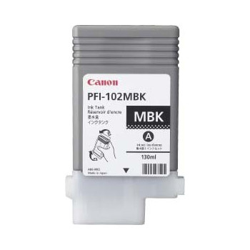 Canon PFI-102, Blækpatron, Mat sort, 130 ml