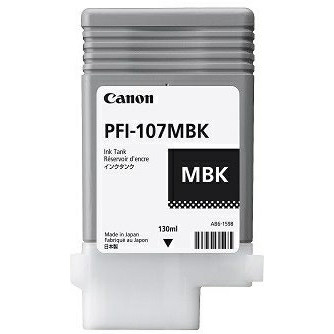 Blækpatron - Canon PFI-107MBK - Mat Sort - 130 ml