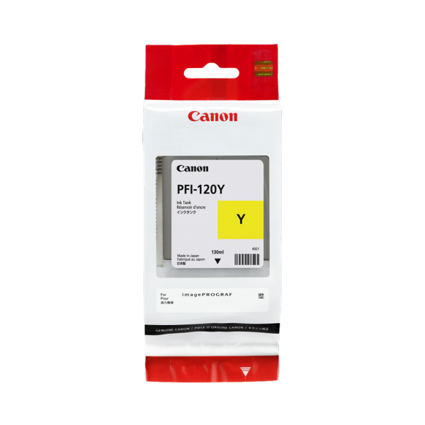 Canon PFI-120Y, Blækpatron, Gul, 130 ml
