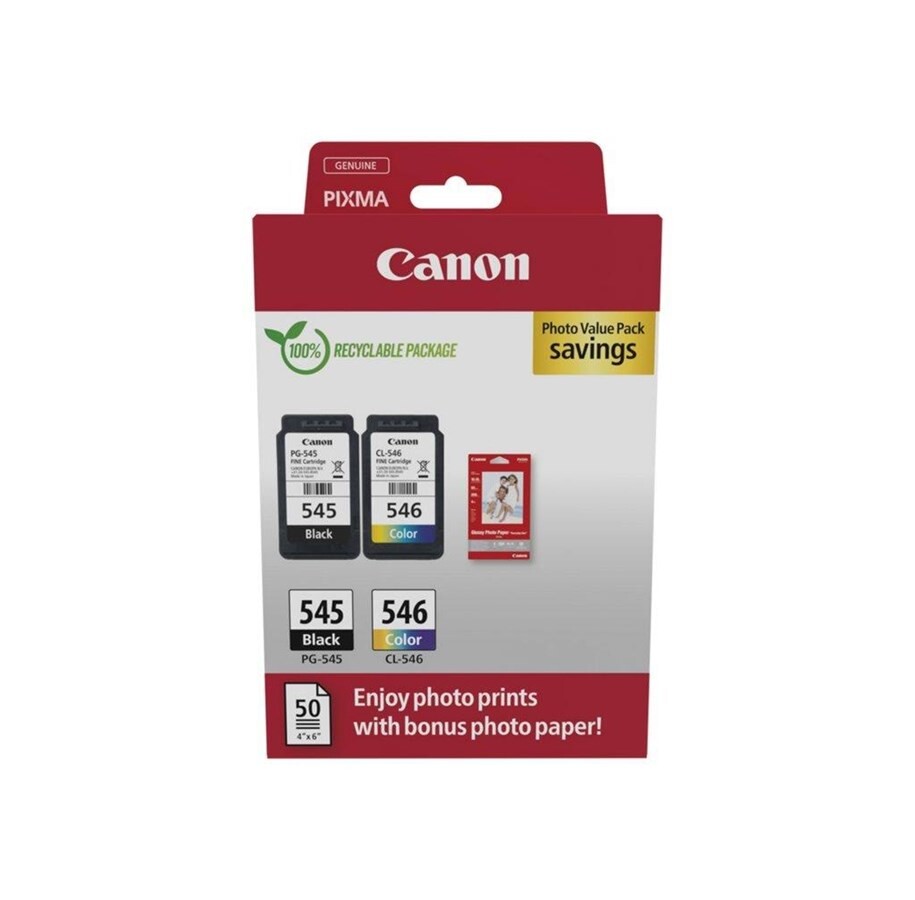 Blækpatroner og fotopapir – Canon PG-545/CL-546 – Value Pack