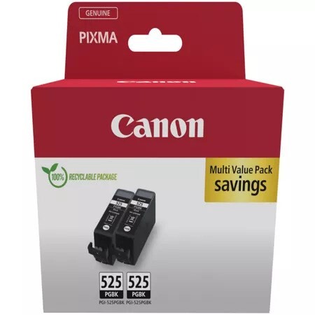 Canon PGI-525BK blækpatron sort - 2 x 19 ml