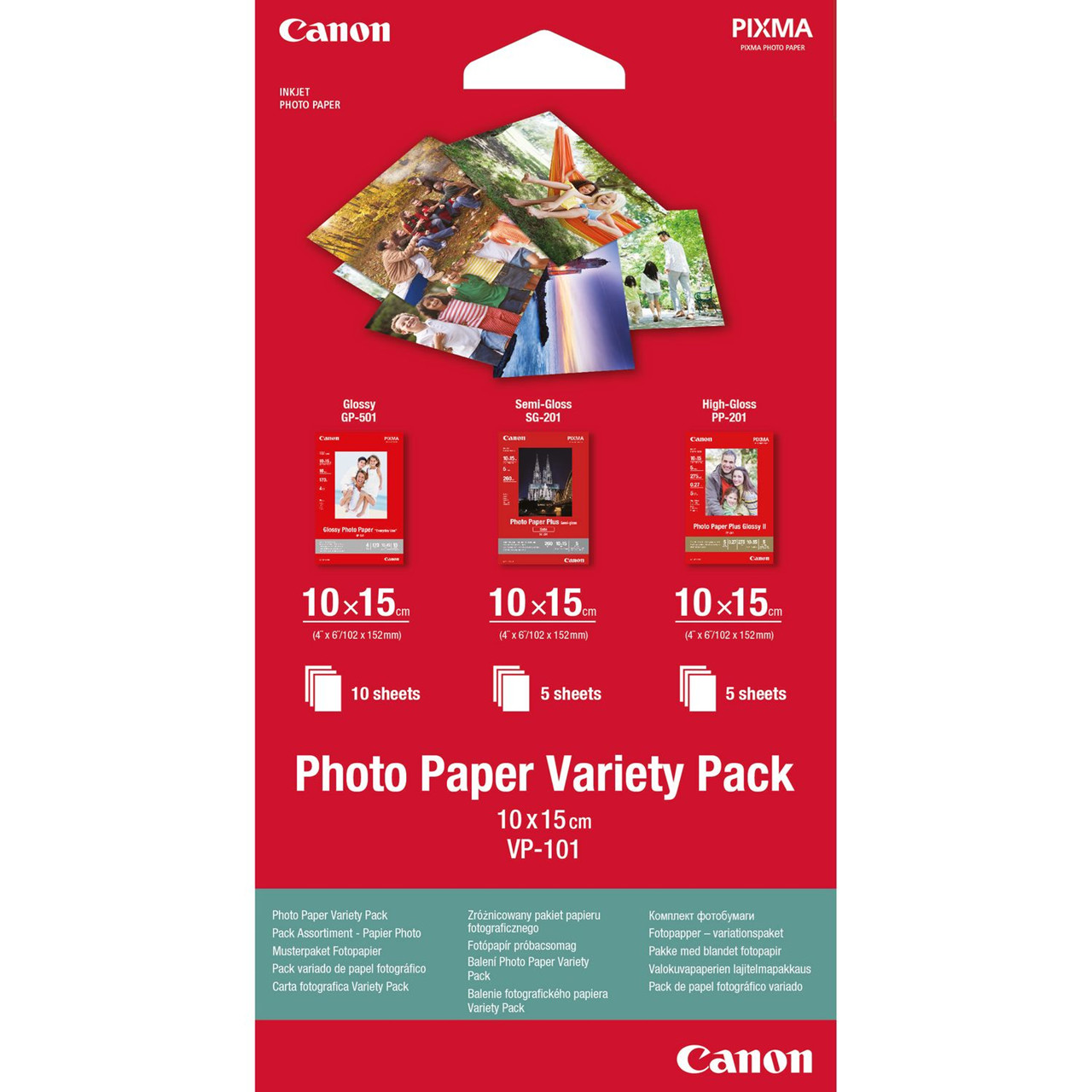Fotopapir Canon - VP-101 Variety Pack - 10 x 15 cm