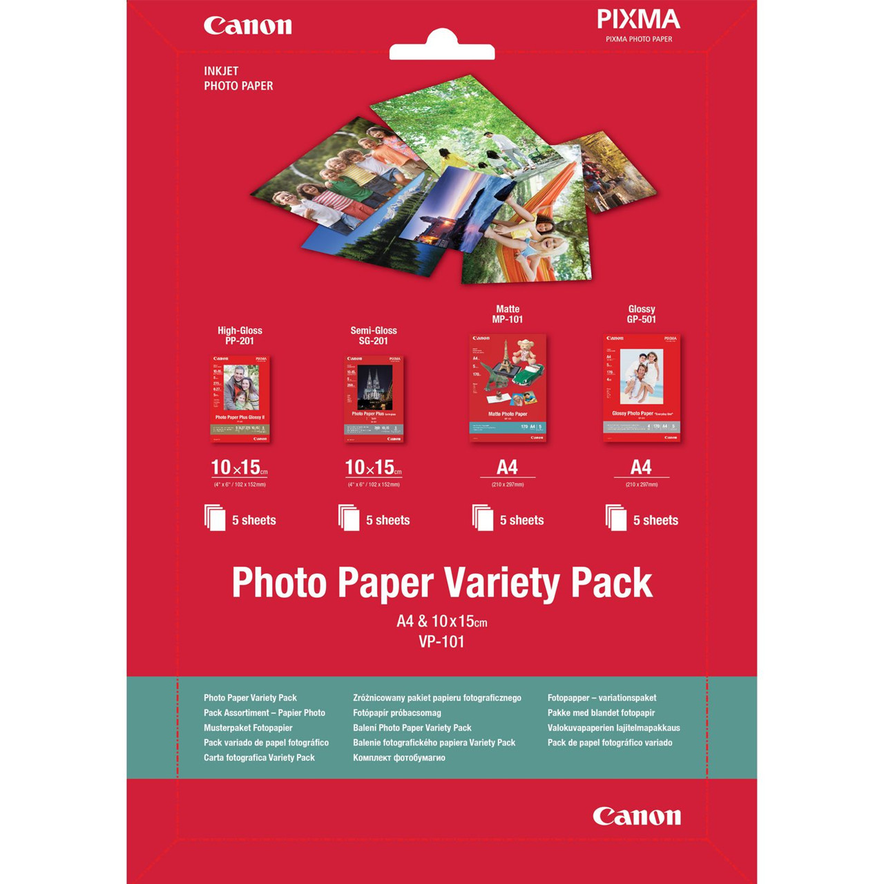 Fotopapir - Canon VP-101 Variety Pack - 10x15 cm