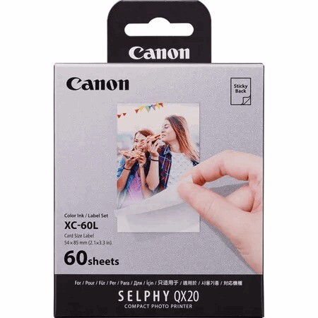 Blæk- og Papirsæt til fotoprint - Canon XC-60L - 54 x 85 mm - 60 prints