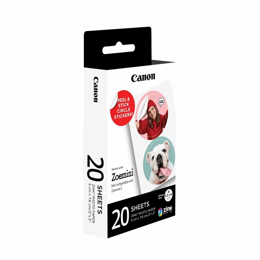 Canon ZINK fotopapir 1,3'' Pre-Cut Circle Sticker Pack (20)