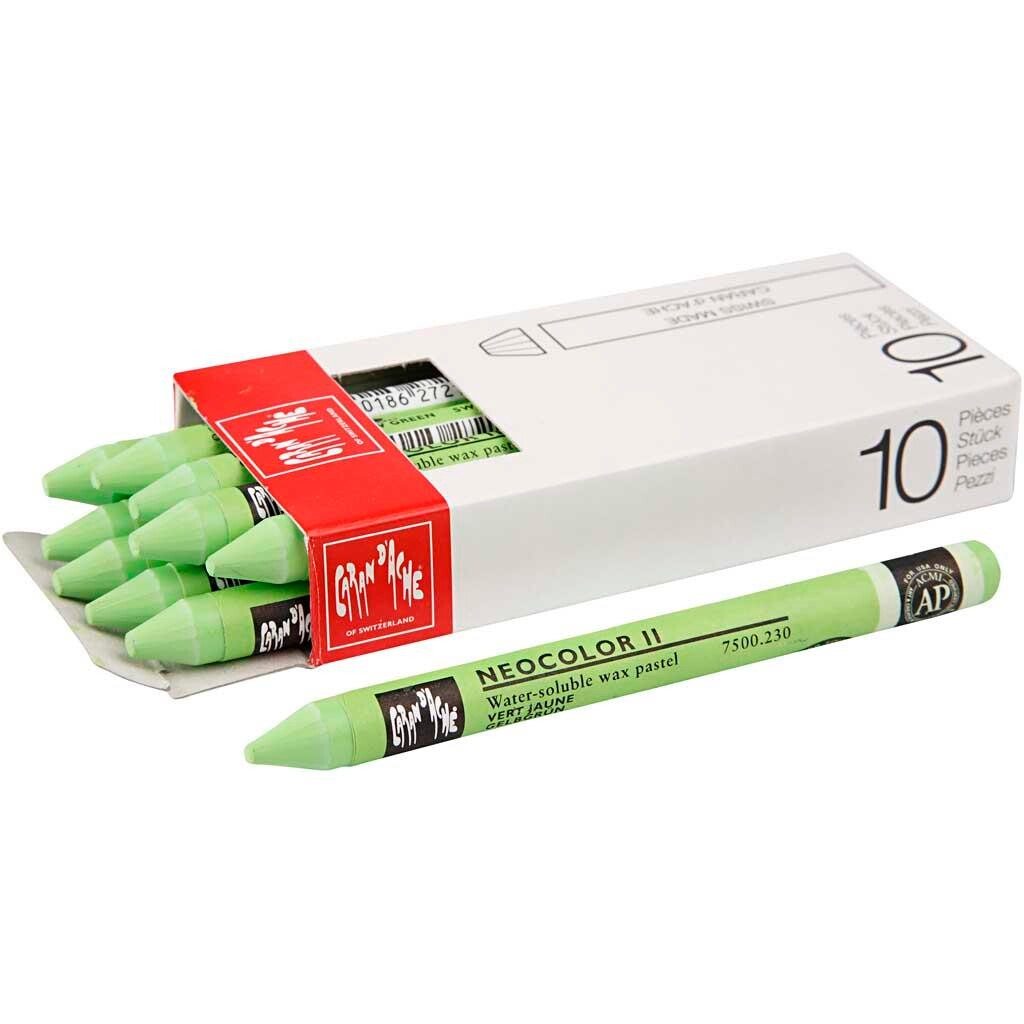 Caran d'Ache Neocolor II – Yellow Green (230) – 10 stk