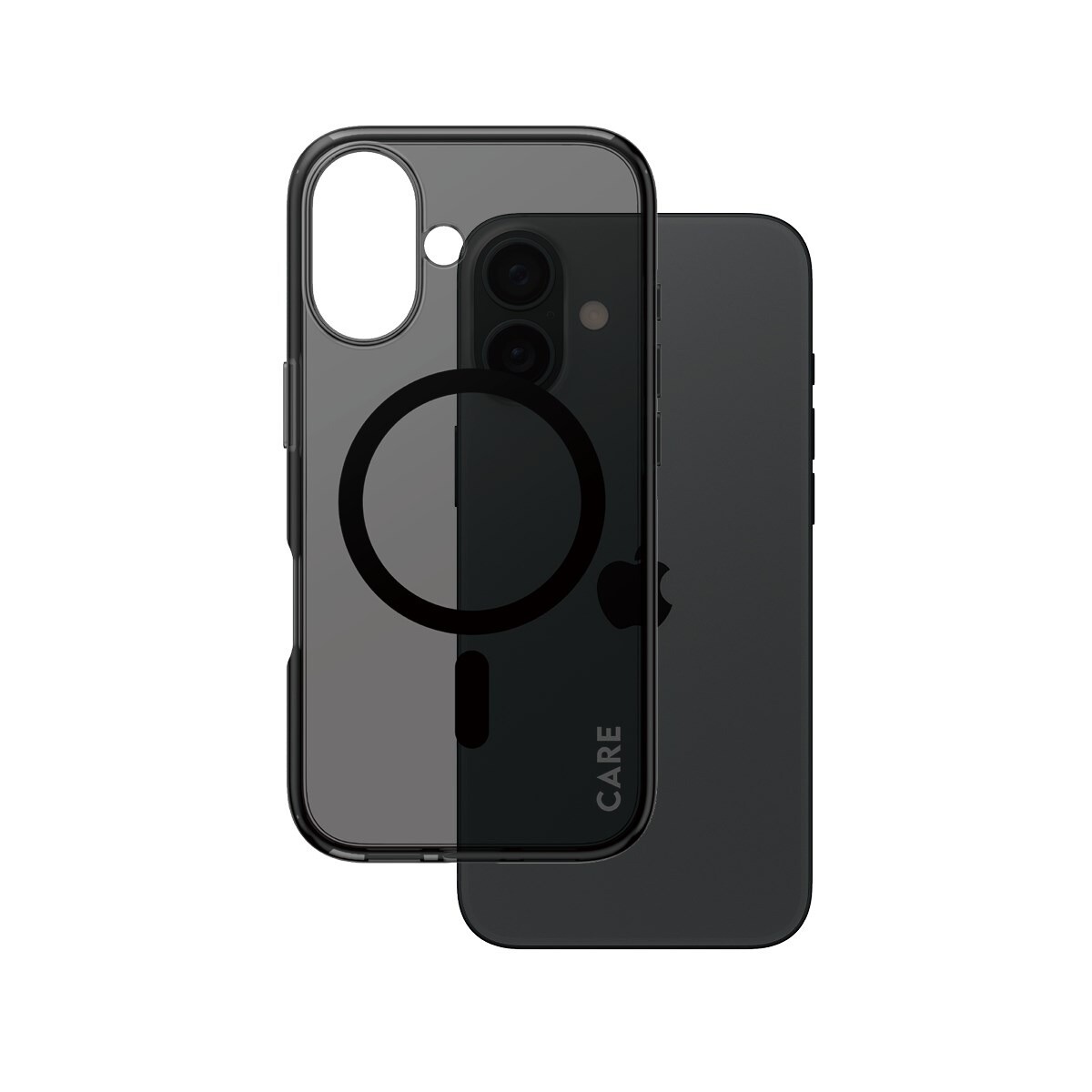 Cover - PanzerGlass CARE Smokey m. MagSafe - Sort - iPhone 16