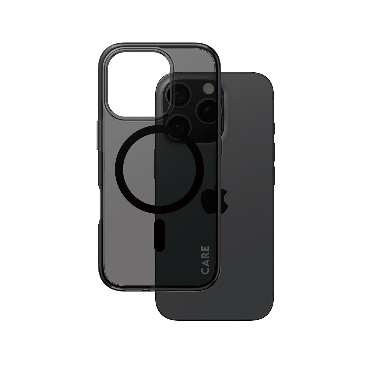 Mobilcover - Care by PanzerGlass CARE iPhone 16 Pro - Smokey m. Sort MagSafe