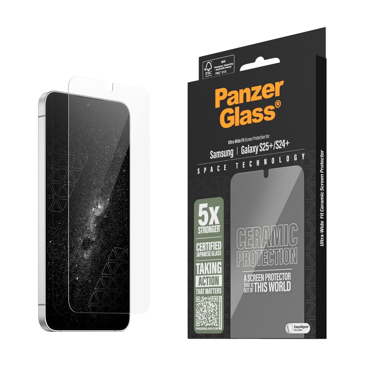 Skærmbeskyttelse PanzerGlass Ceramic Screen Protector Galaxy S25+ UWF