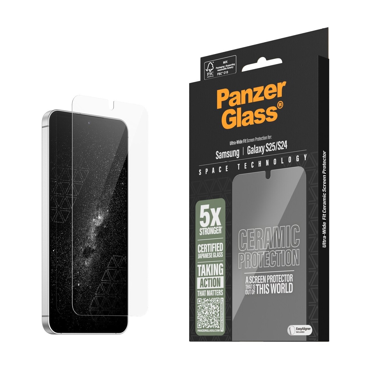 Skærmbeskyttelse PanzerGlass Ceramic Screen Protector Galaxy S25 UWF