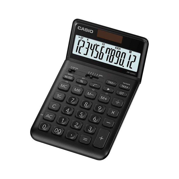 Bordlommeregner - Casio JW-200SC - Sort - 12 cifre