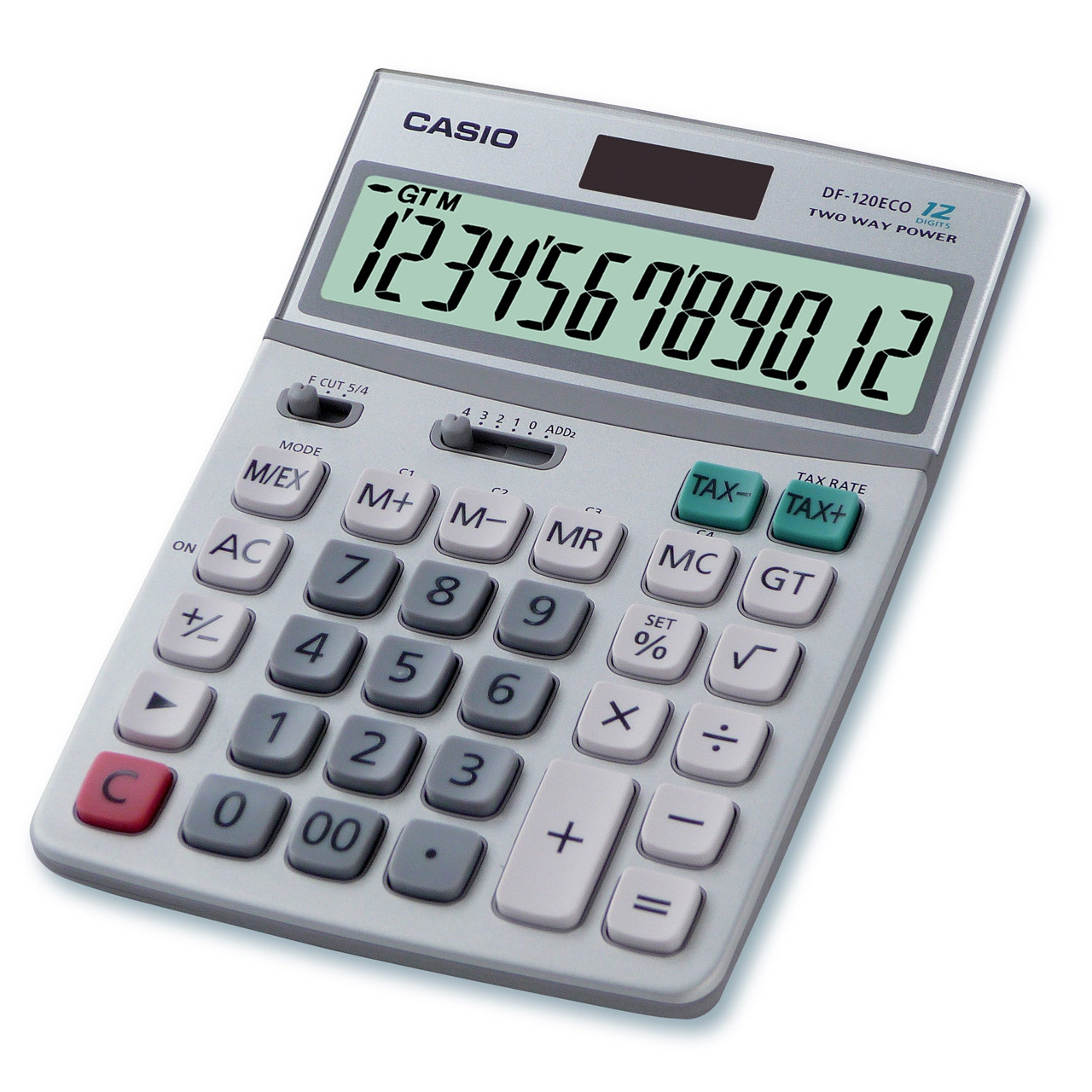 Regnemaskine Casio DF-120ECO - af genbrugsplast