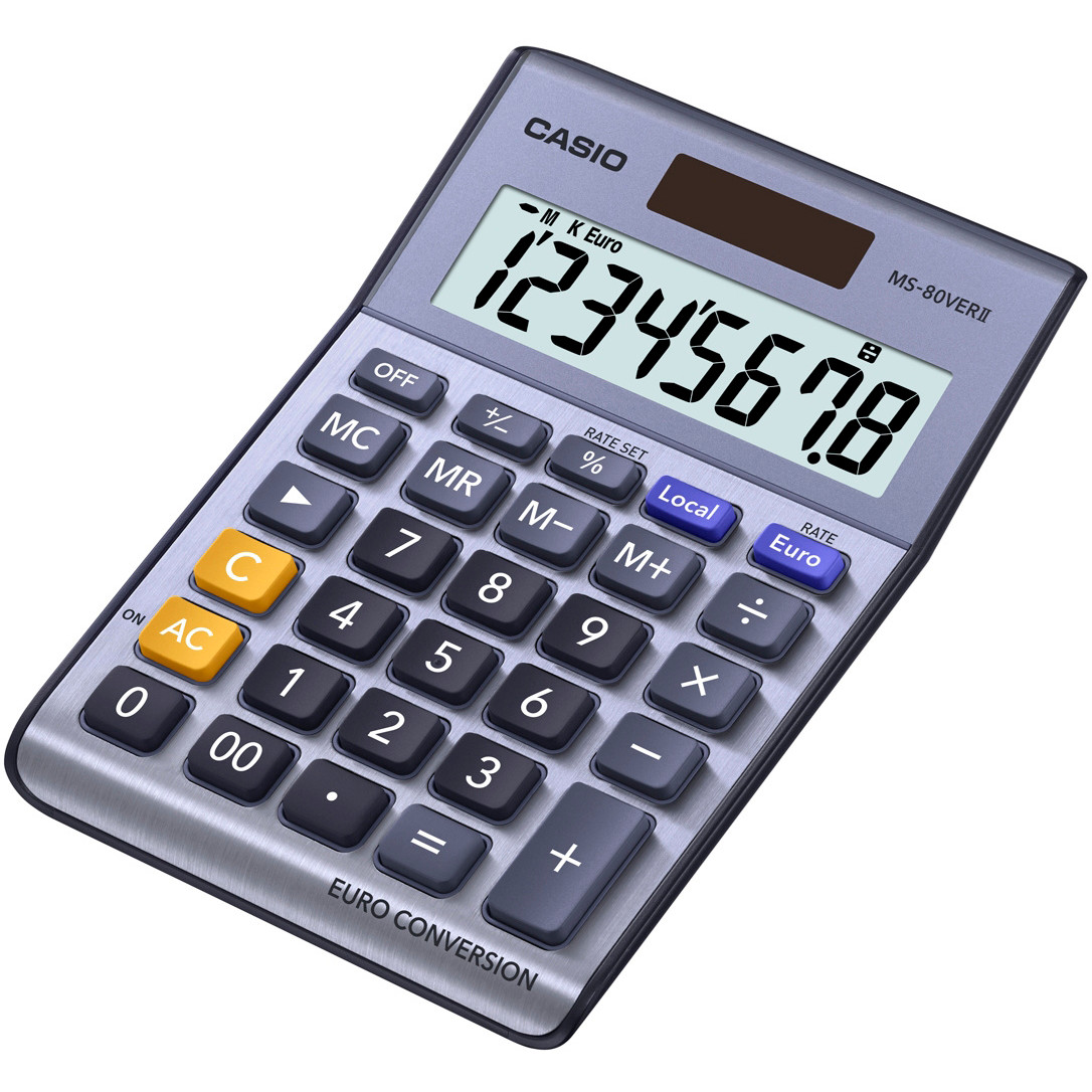 Lommeregner Casio MS-80VER - med metal låg