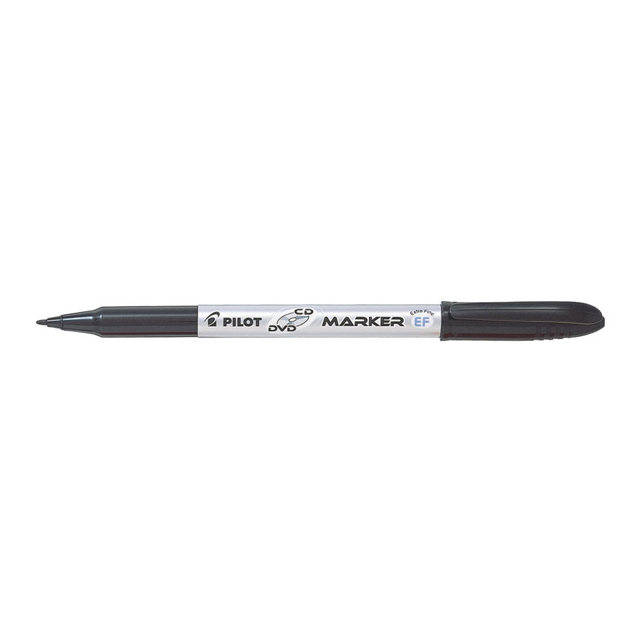 Pilot CD/DVD Marker - Sort stregbredde 0,6 mm 325489 - 10 stk