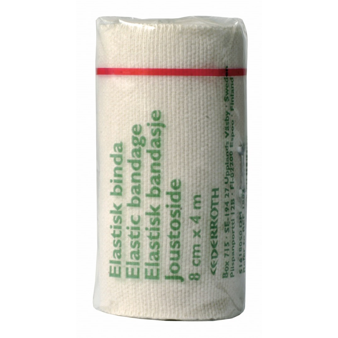 Elastikbind - Cederroth - 8cmx4m - Hvid