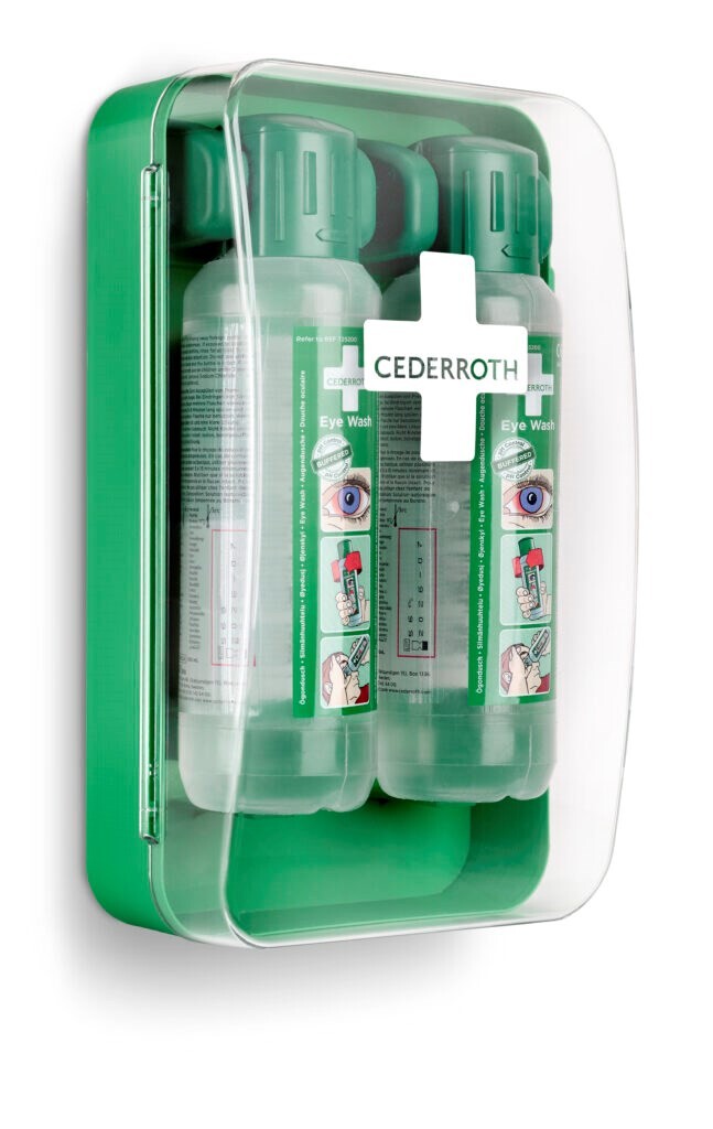 Øjenskyllestation - Cederroth - 2 flasker - Grøn