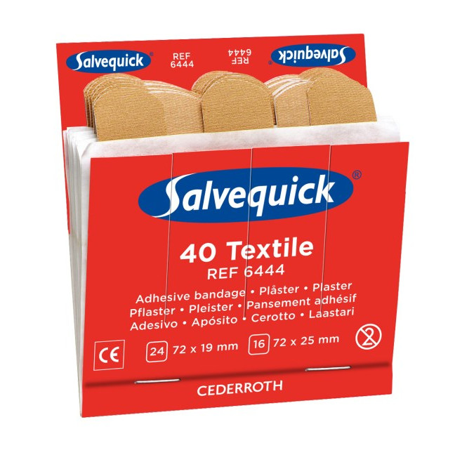 6 stk. Plaster finger - Cederroth - Beige - 6 refill æsker 24 stk - Køb minimum 6 stk.