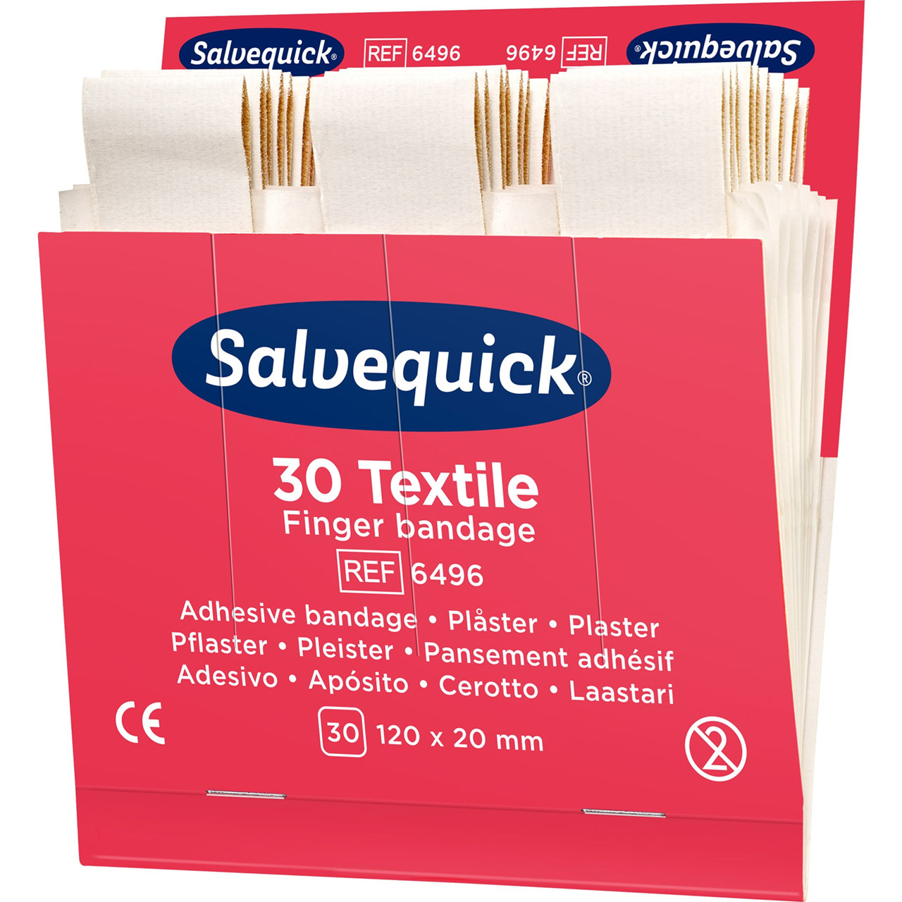 6 stk. Plaster - Cederroth - Ekstra lange - Hvid - Køb minimum 6 stk.