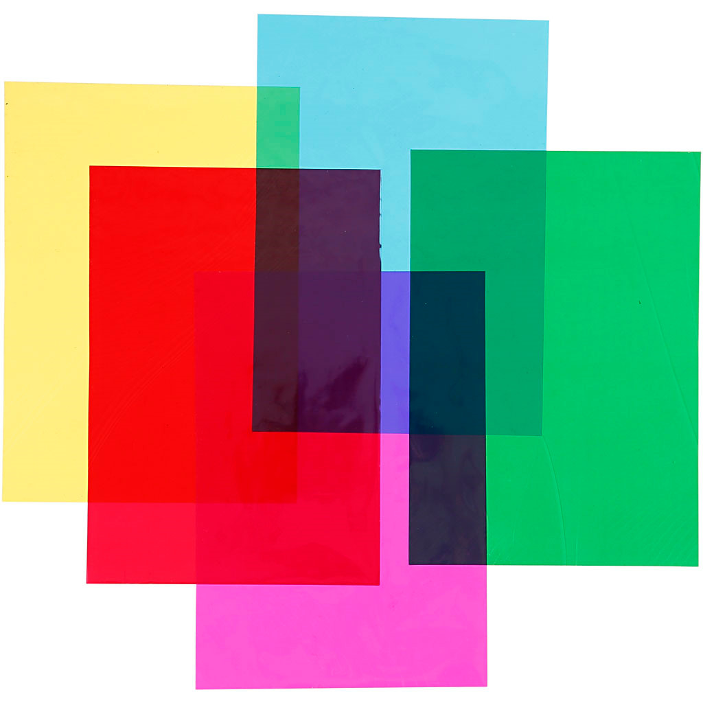 Cellofan A4 21 x 30 cm 25 micro assorteret farver | 100 ark