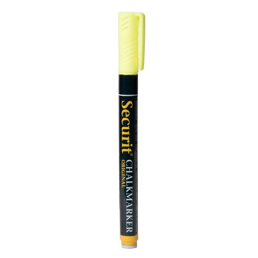 Chalk marker Securit Original gul 1-2mm rund spids