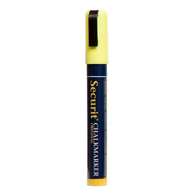 Securit - Chalk Marker - Gul - 2-6 mm - Skrå Spids