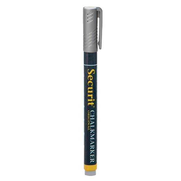 Chalk Marker - Securit Original - Sølv - 1-2 mm - Rund Spids