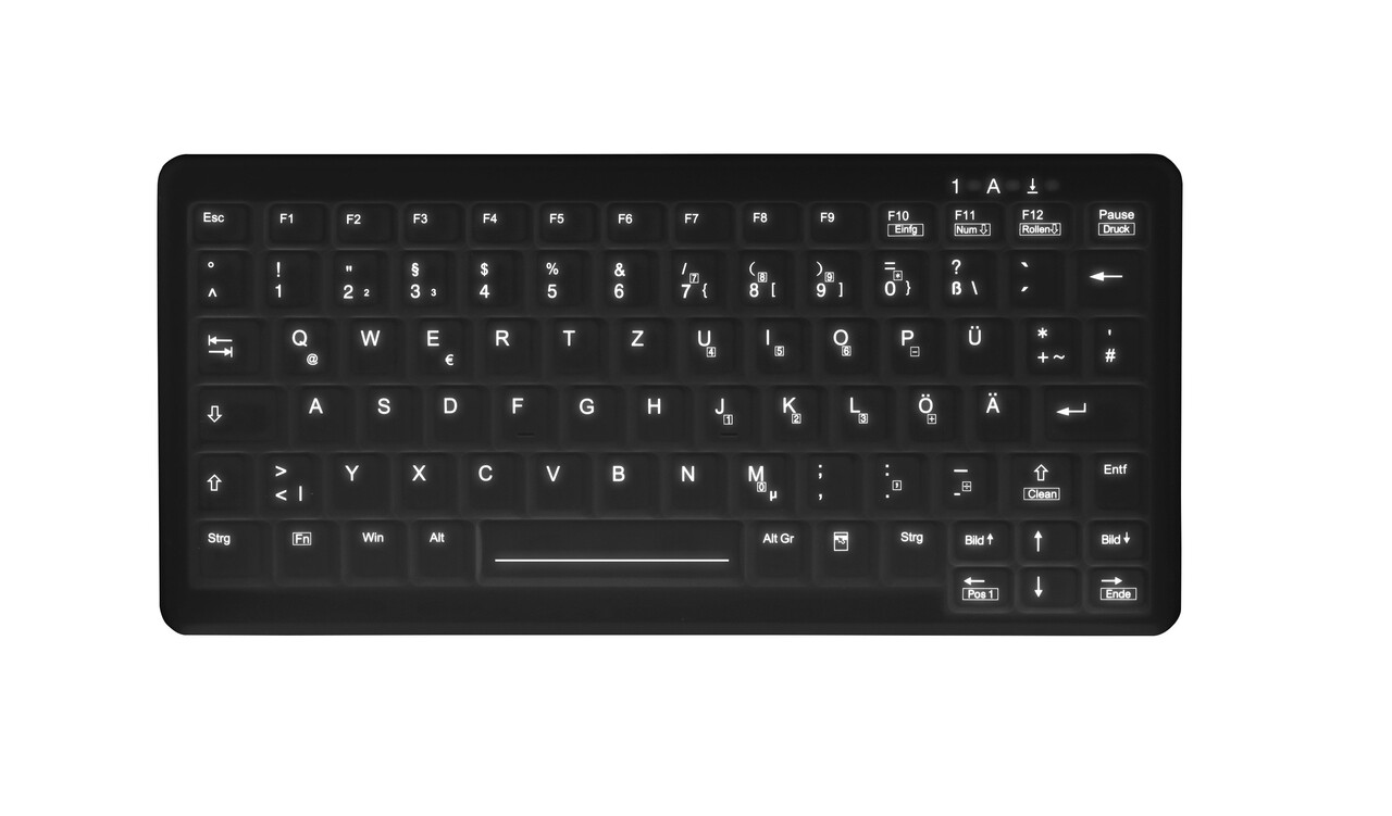 Cherry Active Key Hygiene Backlit Mini Notebook trådløs USB, Black