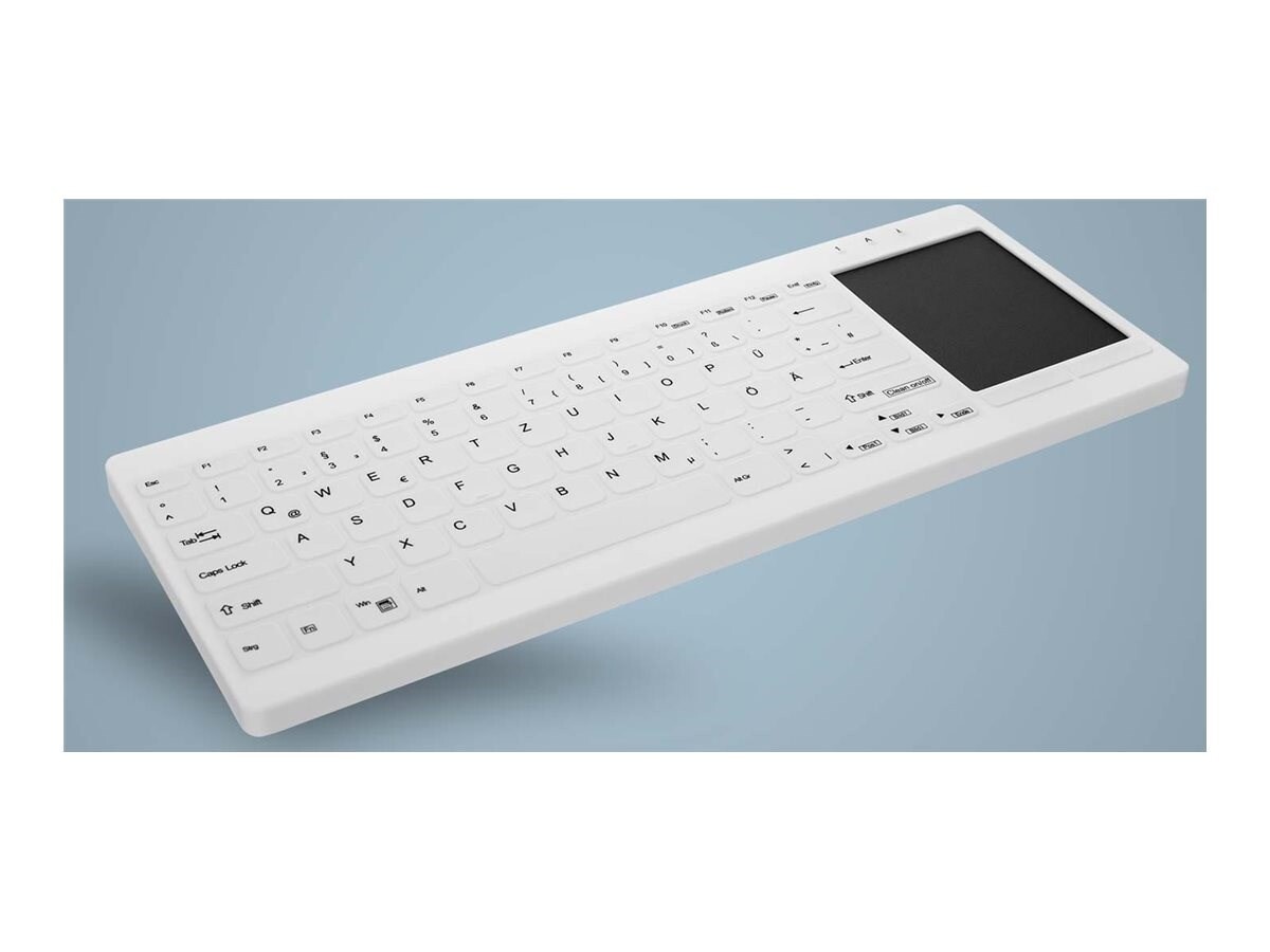 Cherry Active Key Hygiene Backlit Touchpad Water trådløs USB, White