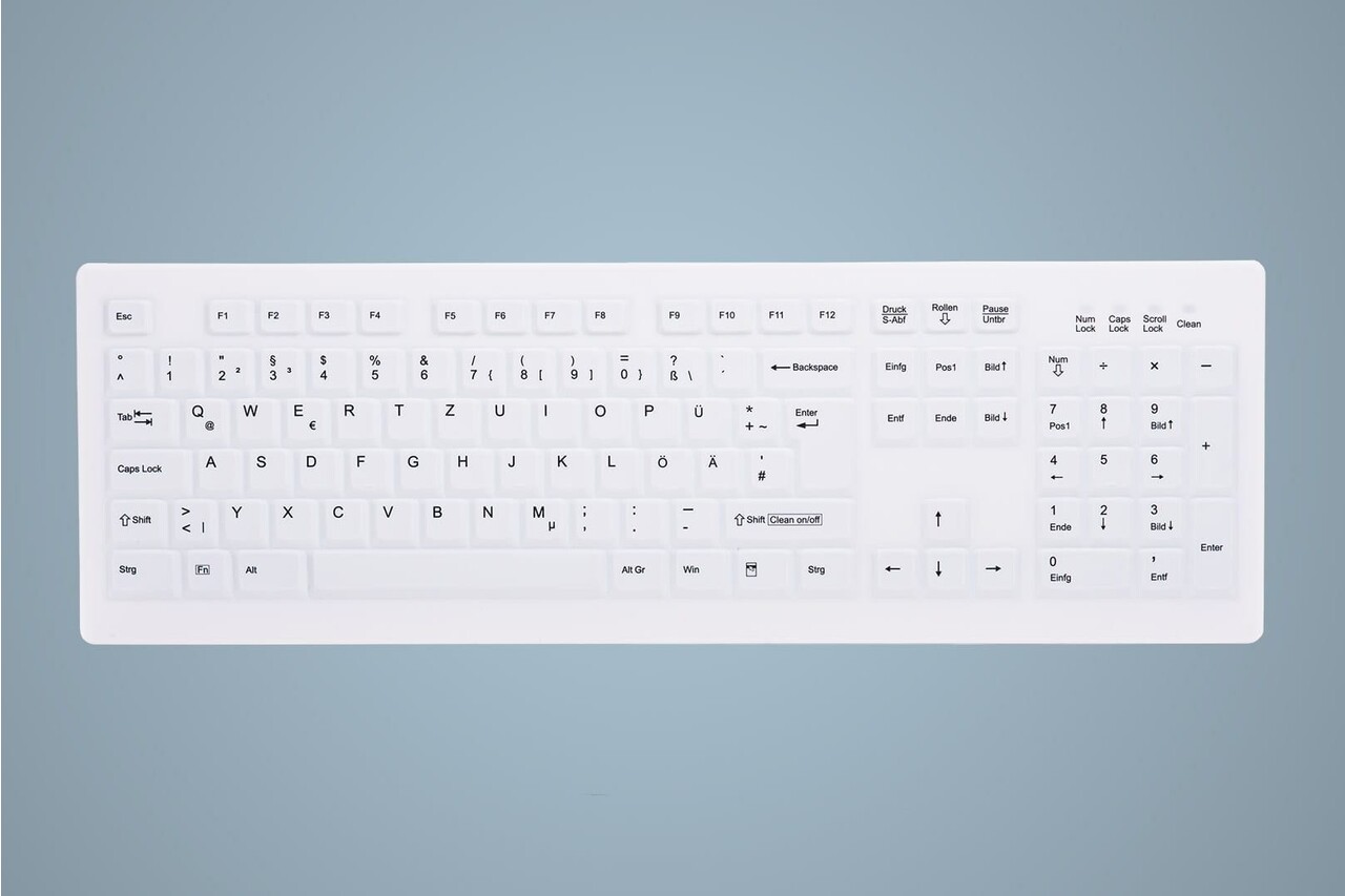 Tastatur, Cherry Active Key Hygiene Desktop Keyboard Sealed USB, White