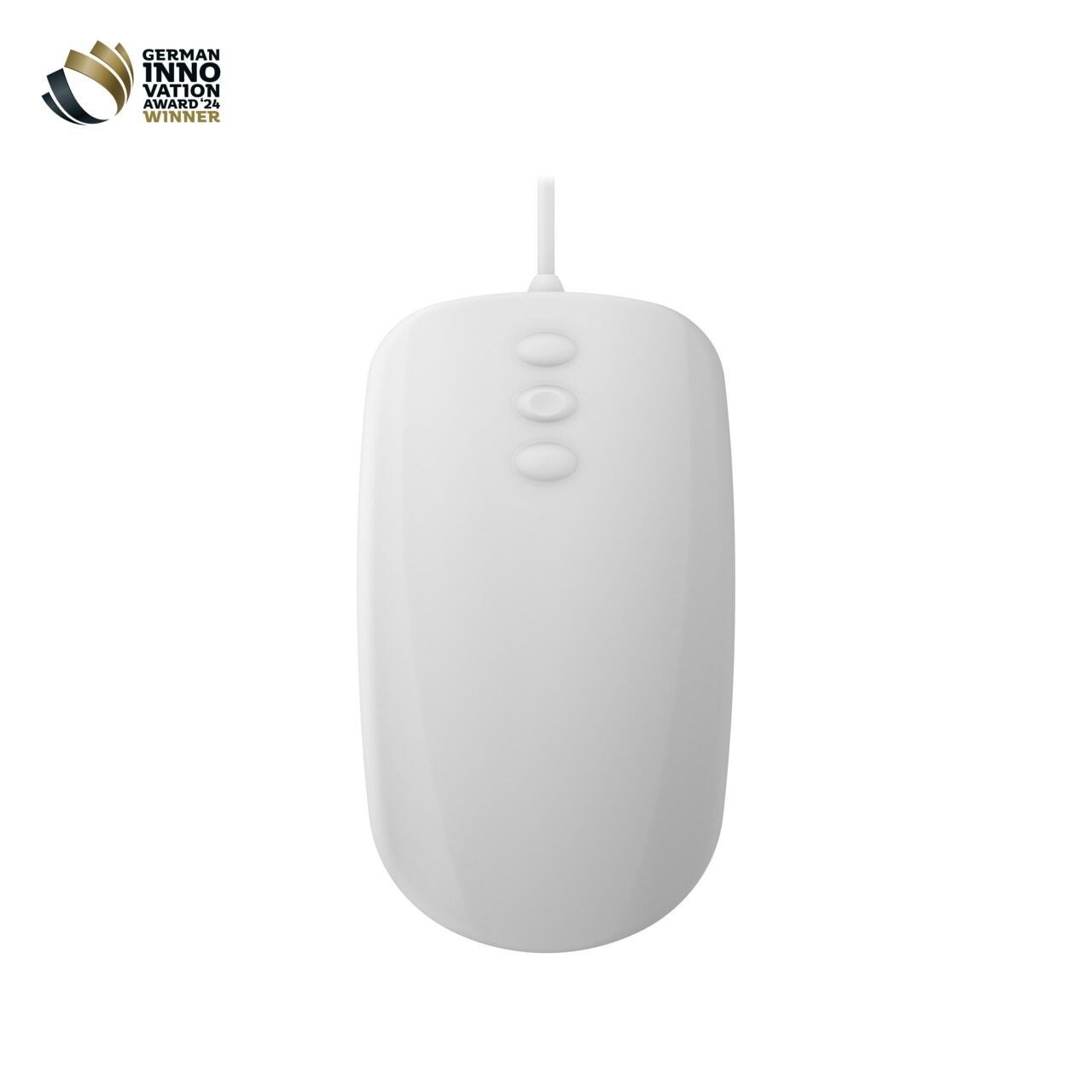 Mus, Cherry Active Key Hygiene Mouse 3 Buttons Scroll Watertight USB, hvid - Køb minimum 60 stk.