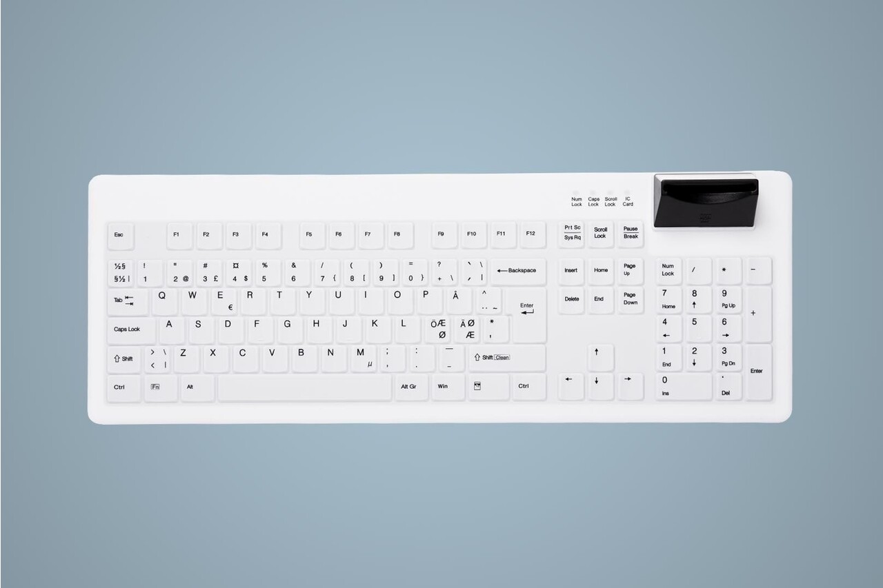 Tastatur, Cherry Active Key Hygiene SC Desktop Keyboard Sealed USB, White