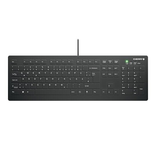 Tastatur Cherry Flat Profile Hygiene Deskt Keyboard Sealed USB Nordic, sort