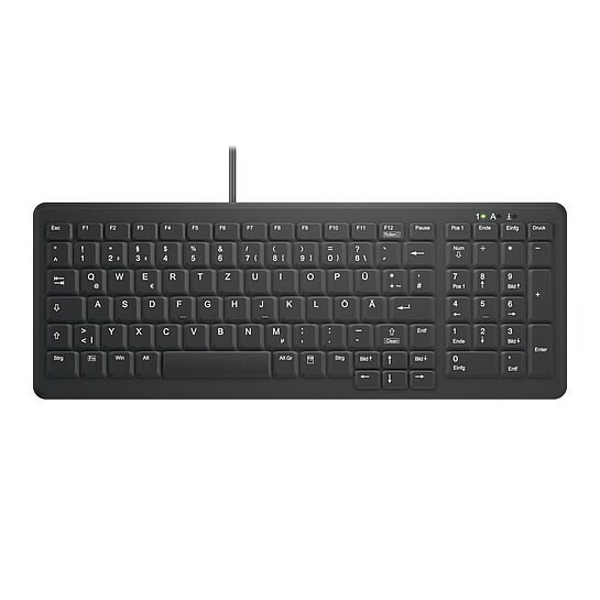 Tastatur Cherry Hygiene Compact Keyboard w/NumPad Sealed USB (Nordic), sort - Køb minimum 10 stk.