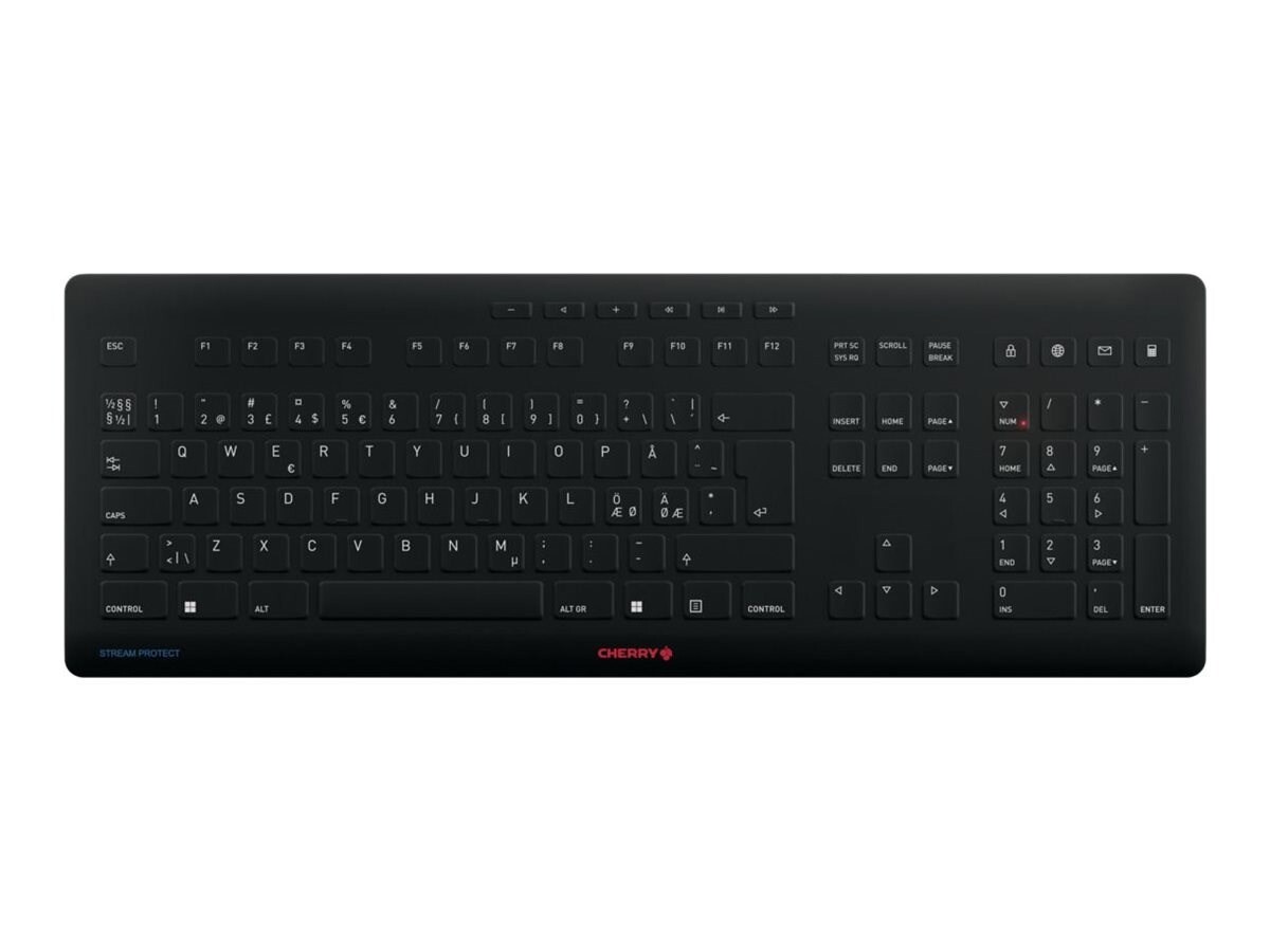 Trådløs tastatur Cherry Stream protect keyboard wireless black