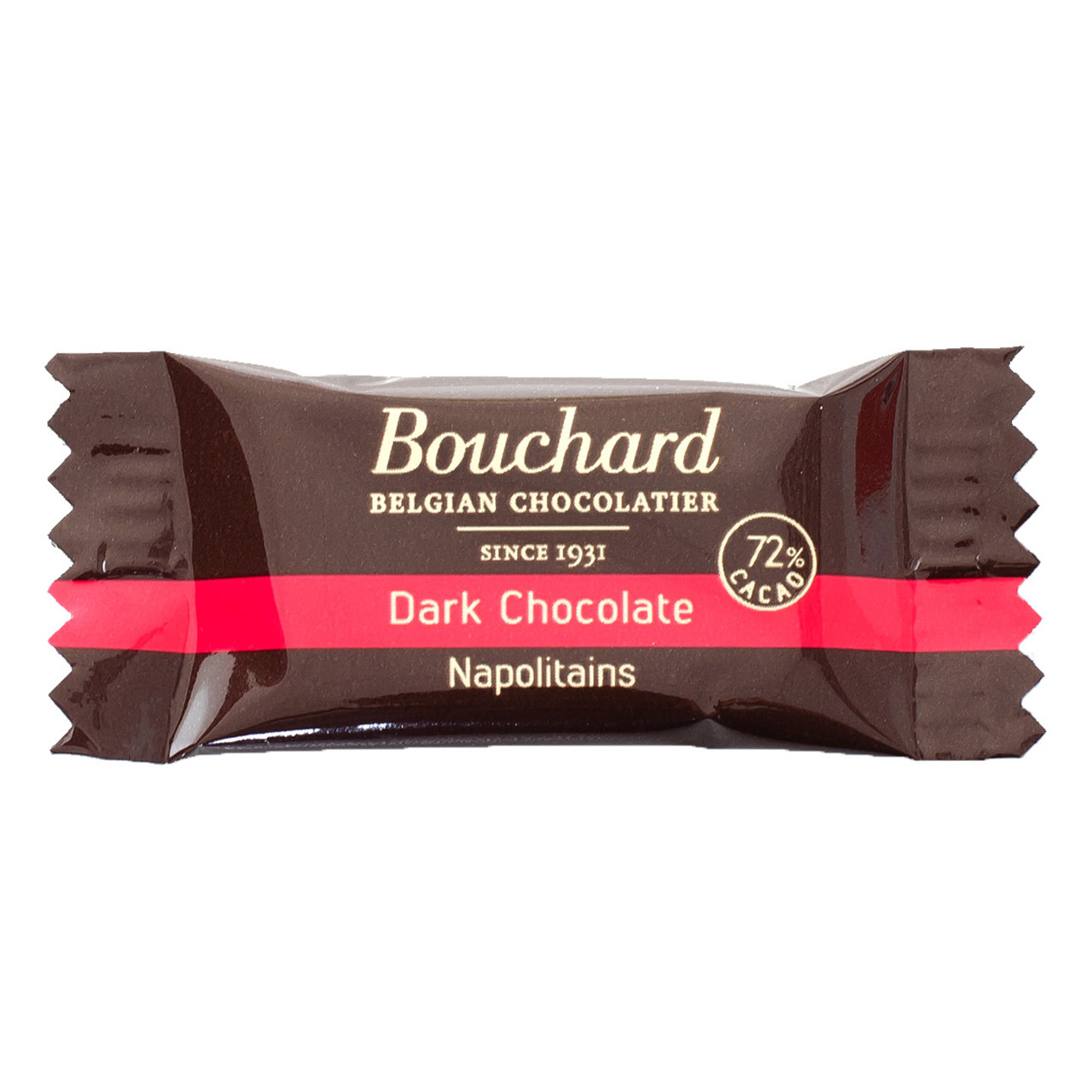 Chokolade Bouchard mørk 5g flowpakket 1kg pr. kasse