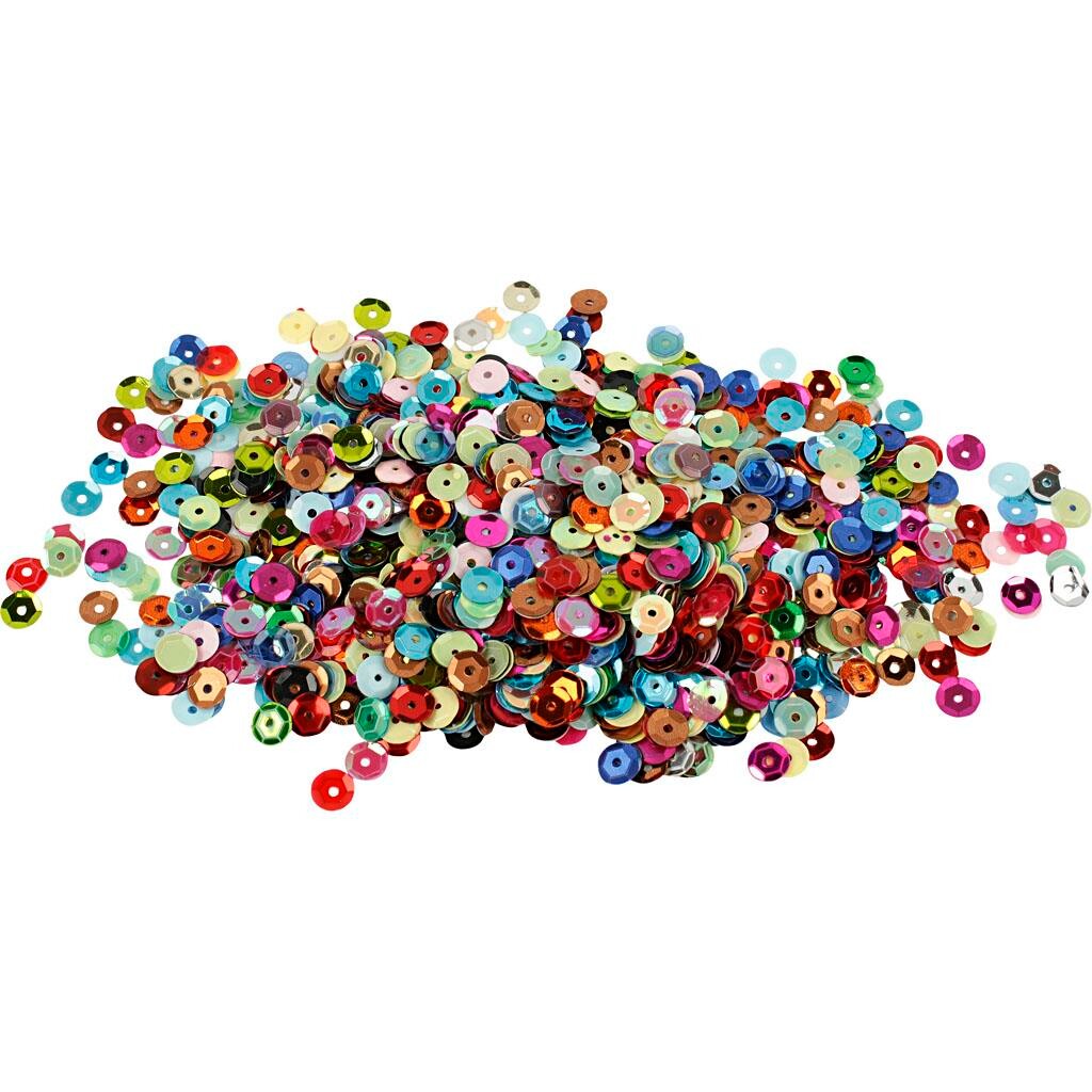 Pailletter cirkel - 6 mm diameter - 10 g