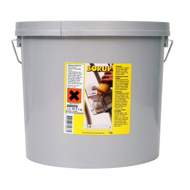 Citronsyre - Borup pulver - afkalkning og pletfjerning - 5 kg