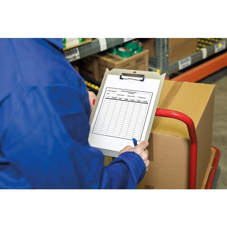 Clipboard Trolley A4 ALU|PP let at fastgøre t. vogn 80% genbrugsmat