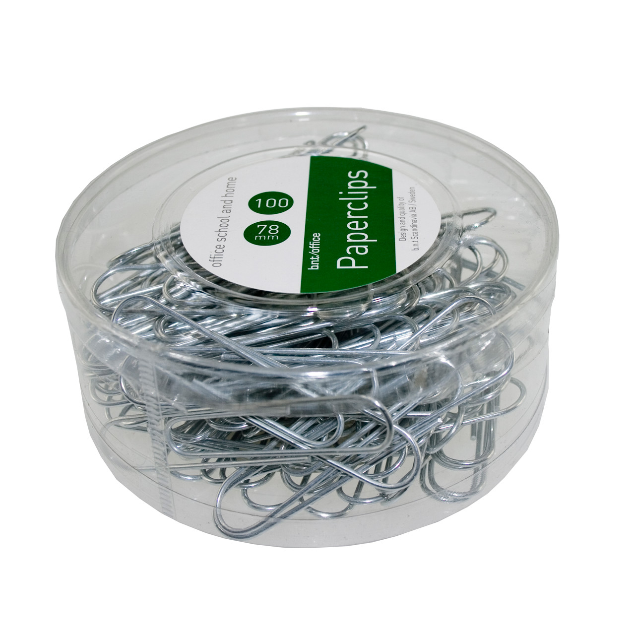 Papirclips blanke uden riller - BNT 78 mm 100 stk i pakken