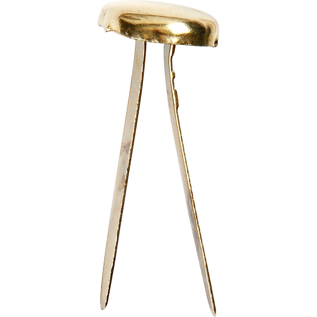 Clips, L: 20 mm, guld, 70stk.