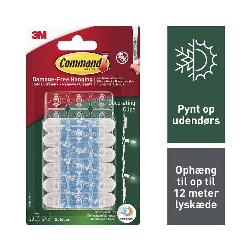Clips til udendørs dekoration 3M Command 17026H-AW